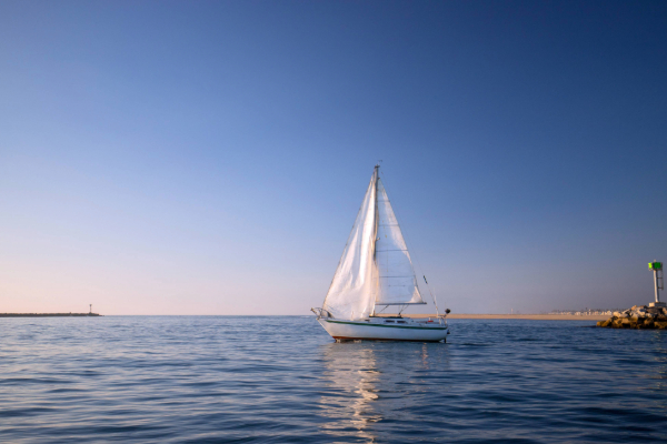 sailboat on the water in channel islands