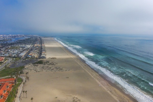 aerial view of oxnard and channel islands