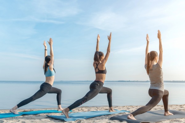 yoga on the beach in oxnard